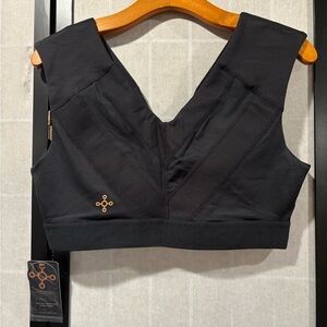 Black Zip Up Shoulder Support Bra